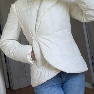 BCBGMaxAzria Cream Puffer Jacket